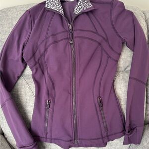 Lululemon Athletica Purple Jacket with Stand-Up Collar